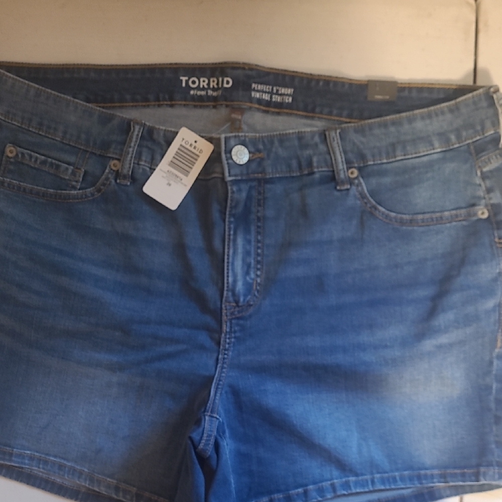 Torrid Mid-Wash Jean Shorts